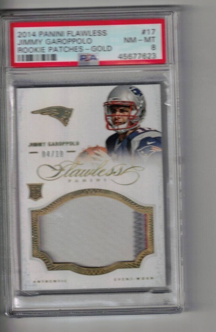 Jimmy Garoppolo Panini Flawless Rookie Patches #17 Gold