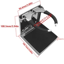 Stainless Steel Adjustable Folding Cup Drink Holder Marine Boat Truck RV