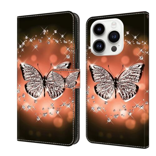 Case for iPhone 15 Pro Max 15 Plus Card Pocket Wallet Flip Leather Stand Cover - Picture 28 of 49