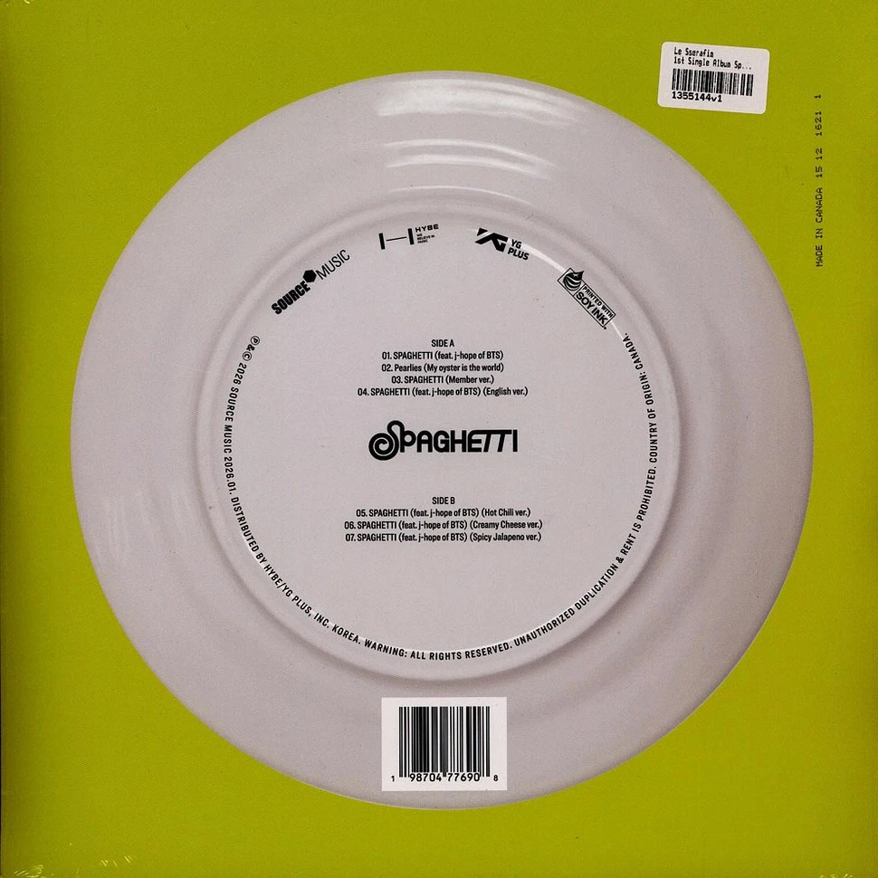 Le Sserafim - 1st Single Album "Spaghetti" Yellow Vinyl (2026 - US - Original)
