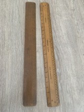 2 Vintage Wooden Rulers 1 Armstrong A C Thornton 1 B J Hall & Co Plus Case
