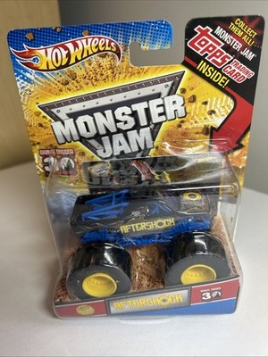 RARE NEW 2012-Hot Wheels Monster Jam AFTER SHOCK 1st Edition with Topps Card