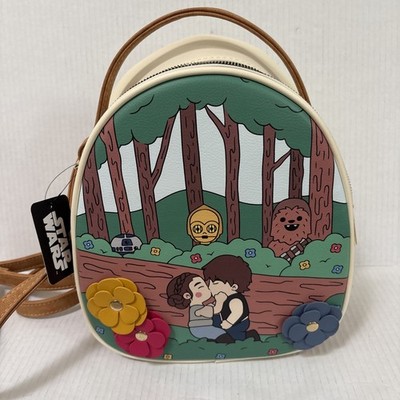 Star Wars Chibi Leia & Hans In The Forest Mini Backpack Bioworld New With Tags