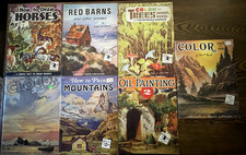 Lot of 7 Vintage How To Paint  Draw Books Walter T Foster Art Instruction
