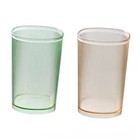 Unbreakable Cup, Bathroom Tumbler, Plastic Clear Green and Clear Yellow