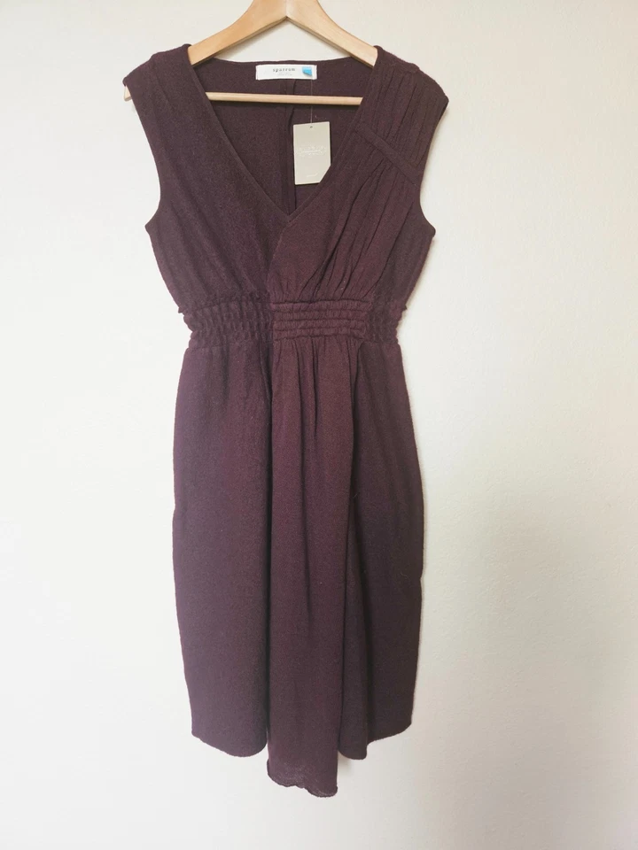 NWT Sparrow Cordial Embrace Sweater Dress Size Large Wine Merino Wool - Image 4 of 4