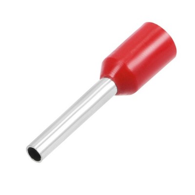 VE1010 Insulated Cord Pin End Electrical Crimp Terminal AWG18 Red 100 Pcs  *kk