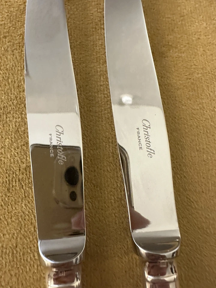 Christofle FRANCIA “Cluny”.— (2) CUCHILLOS DE CENA — Foto 4 de 4