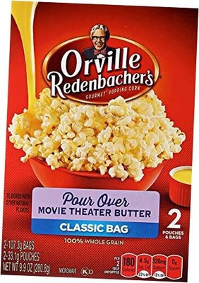  Pour Over Movie Theater Butter Microwave Popcorn, 9.9 oz 