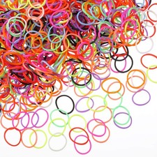 1000 Mini Rubber Bands Soft Elastic Bands for Kid Hair Braids Hair Multicolor 