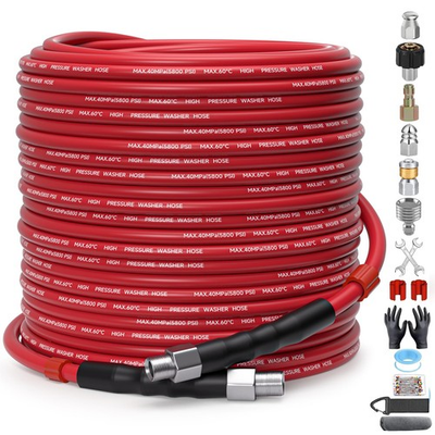 #ad Sewer Jetter Kit for Pressure Washer – 150ft Water Jet Drain Cleaning Hose 58... $126.84
