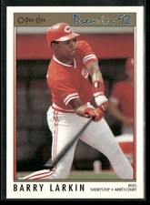 1992 O-Pee-Chee Premier #96 Barry Larkin Cincinnati Reds