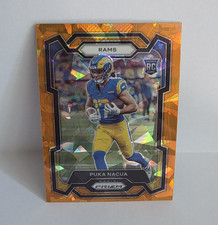 2023 Panini Prizm Puka Nacua Rookie Orange Ice Prizm Rams Football Card #357
