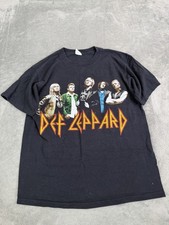 Def Leppard 2007 Tour T Shirt Men  s Size Medium Black