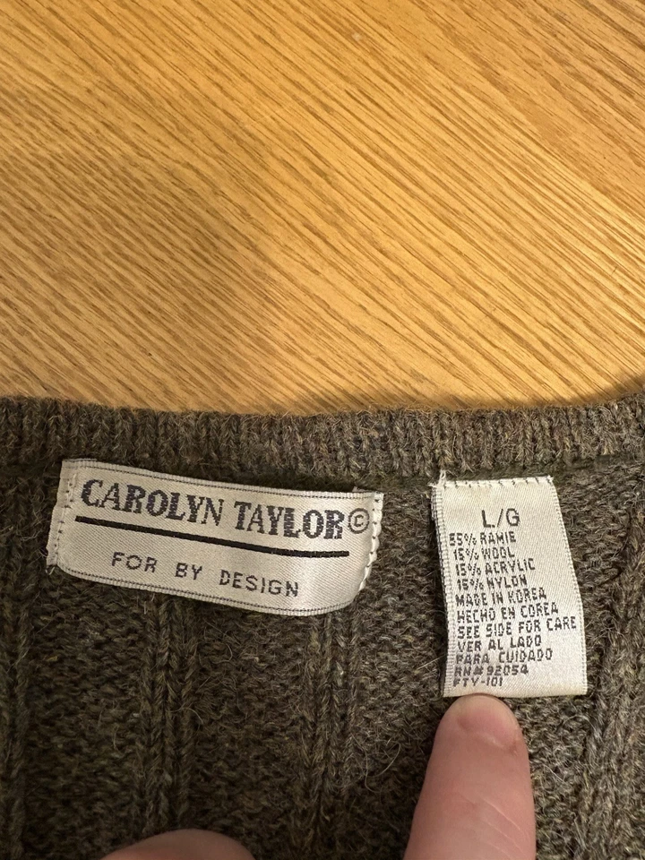 Chaleco Suéter de Lana Grande para Mujer Carolyn Taylor Años 80 Azteca Occidental Navidad Foto 3 de 4