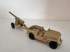 MARX DESERT FOX TAN JEEP & HOWITZER - VERY GOOD  - MUST SEE ITEM