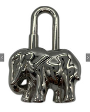HERMES Elephant Cadena Padlock Charm 1997 Exclusive Edition Silver