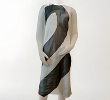 Narciso Rodriguez Dress Sz 4 Sleeveless Sheath Silk Blend Gray Italy 40 Womens 