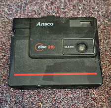 Ansco Disc 310 Vintage Disc Film Camera, Black, Made in Hong Kong