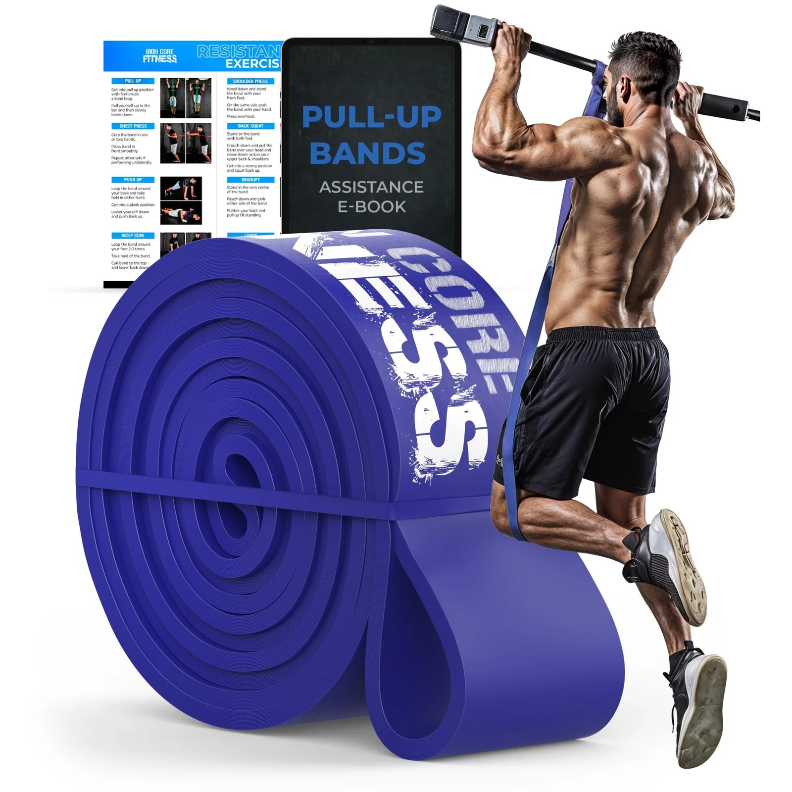 Thick Resistance Band 60150 lb for Pull Ups, Powerlifting, Deadlifts, Home Gym