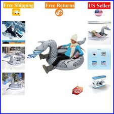 Ice Dragon Winter Snow Tube, Inflatable Sled for Kids  Adults, 13x11x5 inches