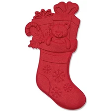 Sizzx 3D Impresslits Embossing Folder Christmas Stocking By Kath Breen | | Chapt
