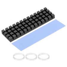 Copper Heatsink 70x20x6mm W Thermal Pad Rubber Ring for M.2 SSD PCB 1 Set