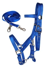 Western English Nylon Halter Bridle Combo w/ Reins 60111v