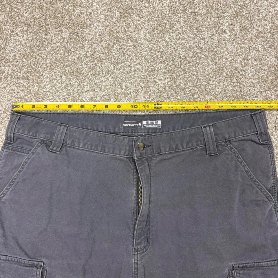 Shorts Carhartt Masculino Ajuste Relaxado Cargo Tamanho 42 Cinza Roupa de Trabalho Externa - Imagem 4 de 4