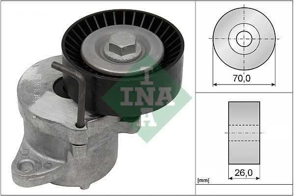 534 0439 10 INA Riemenspanner, Keilrippenriemen FüR Chevrolet,Opel,Saab,Vauxhall-image