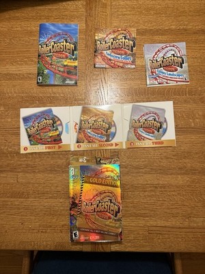 Roller Coaster Tycoon Original Game + Corkscrew Follies Disc PC Game (NO LOOPY)