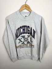VTG 90s University Of Michigan 1817 Athletic Dept Sweatshirt Sz M Authentic