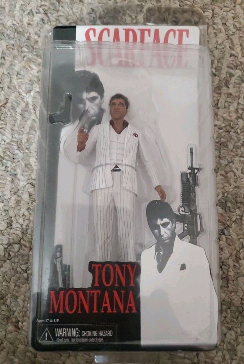 Scarface Reel Toys 7 Inch Tony Montana in White Suit Action Figure