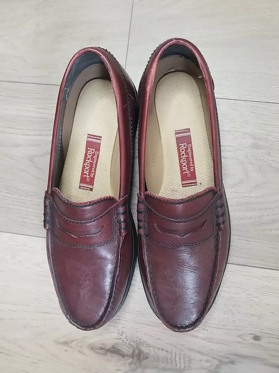 Mens Rockport Leather Loafers Beef Roll Sz 10.5 | eBay display picture 1