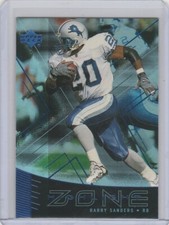 1999 Upper Deck Highlight Zone #Z11 Barry Sanders LIONS HALL OF FAME STAR