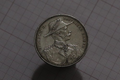 🧭 🇩🇪 GERMANY RARE 1895 MEDAL NORTH SEA CANAL OPENING 34mm 18.3Gr SILVER B79 #