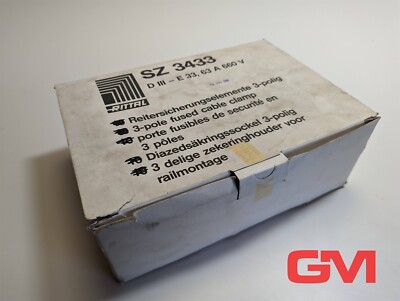 VE 10x Rittal Reitersicherungselement 3-polig SZ 3433 fused cable clamp 63A 660V