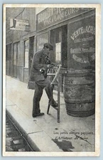 French Victorian Trade Card Au Grand Paris Garments For Ladies Girls Fabric AC17