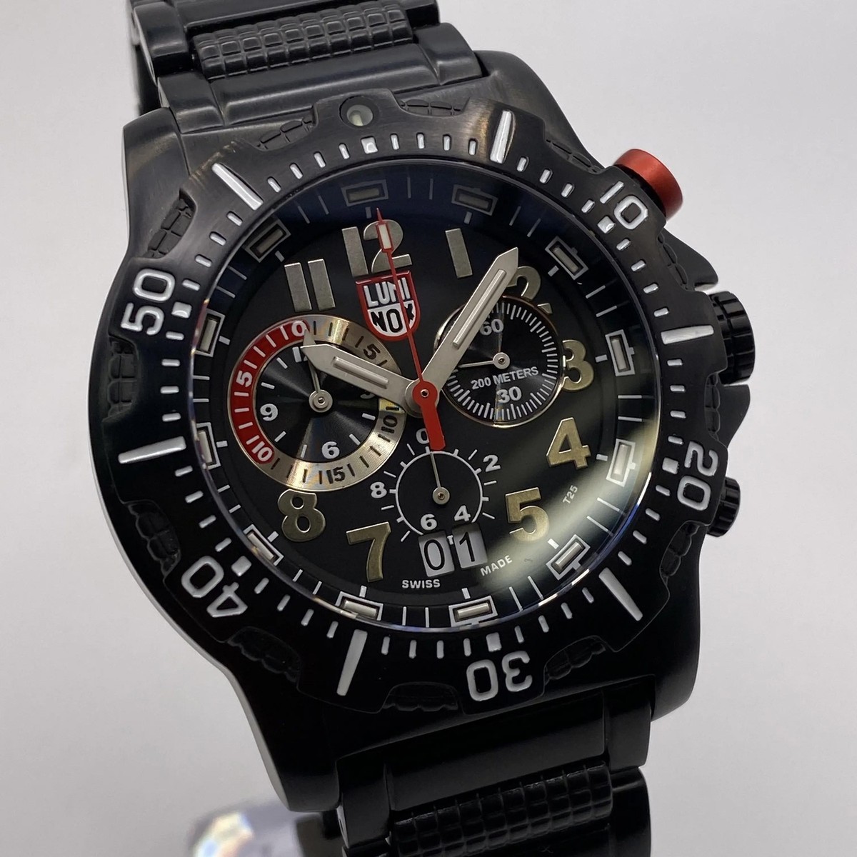 LUMINOX 8362 クロノグラフ ブラック Luminox Navy Seal Dive 45mm Steel Black Dial Mens Quartz