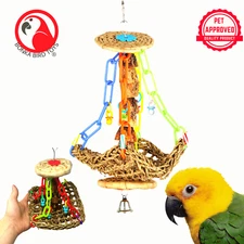 2229 Medium Tree House Bird Toy parrot cage toys cages conure african grey pet