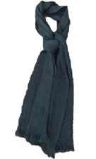 Calvin Klein Woman’s Scarf Green Fringe Solid 76” X 13”