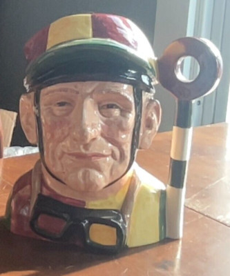 Vintage Royal Doulton  ''Jockey'' Toby Mug Jug #D6625. 7 1/2 '' Tall