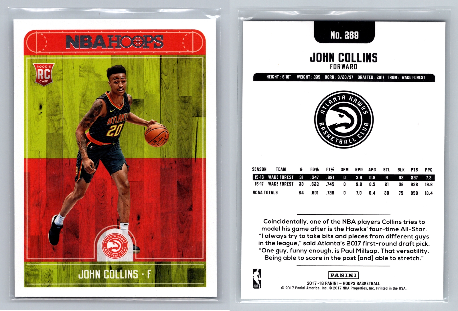 2017-18 Hoops #269 John Collins