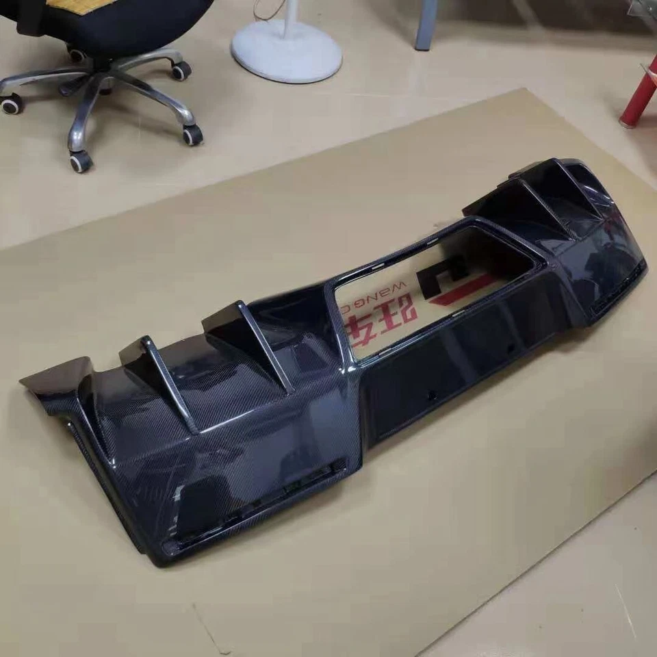 Divisor de parachoques labio difusor trasero de fibra de carbono para Chevrolet Corvette C7 Z06 Foto 3 de 4