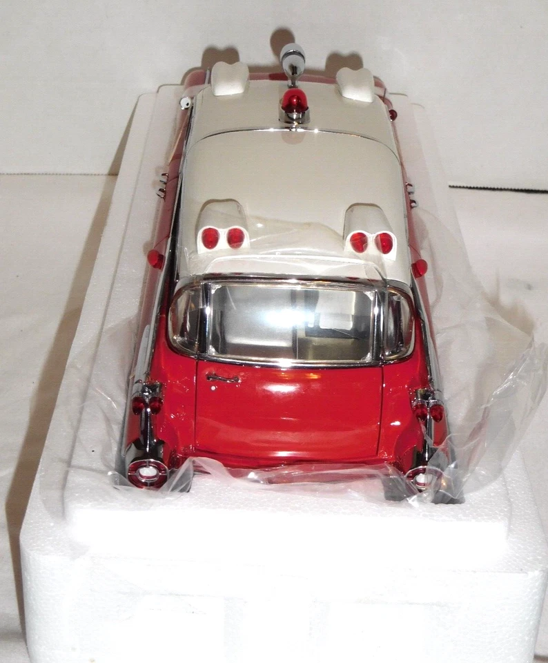 SUNSET COACH PRECISION 1959 CADILLAC CROWN ROYALE AMBULANCE RED NEW NO BOX - Image 3 of 4