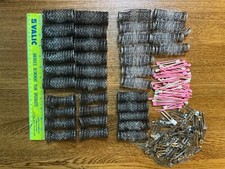 Vintage Metal Hair Rollers Curlers, Clips, Pins, Some Rare Concave Rollers