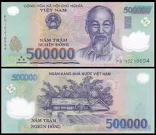 ONE MILLION Vietnamese Dong - 2 x 500K VND - Authentic Polymer Notes