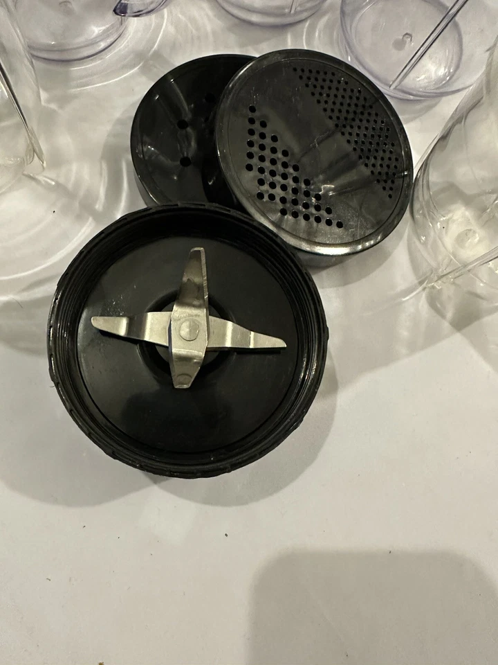 Magic Bullet Accessories Lot Replacement Pitcher, Blade,Cups, Lids, and Rings - Image 4 of 4
