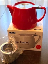 FORLIFE Stump Teapot, SLS Lid + Infuser  18oz Red EXCELLENT CONDITION!
