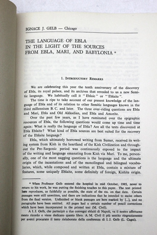 Ignace J. Gelb Ancient Assyrian Language Study U of Chicago Monograph 1987 Syria - Image 2 of 2